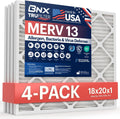 BNX TruFilter 18x20x1 MERV 13 Air Filter (4-Pack) - Made in USA