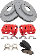 Front Ceramic Brake Kit with Red Calipers for Honda Odyssey