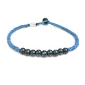 Beaded Hematite Stone Rope Anklet for Men and Women - Handmade