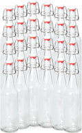 Pack of 24 Clear 16-20oz Growler with Flip Top Airtight Seal