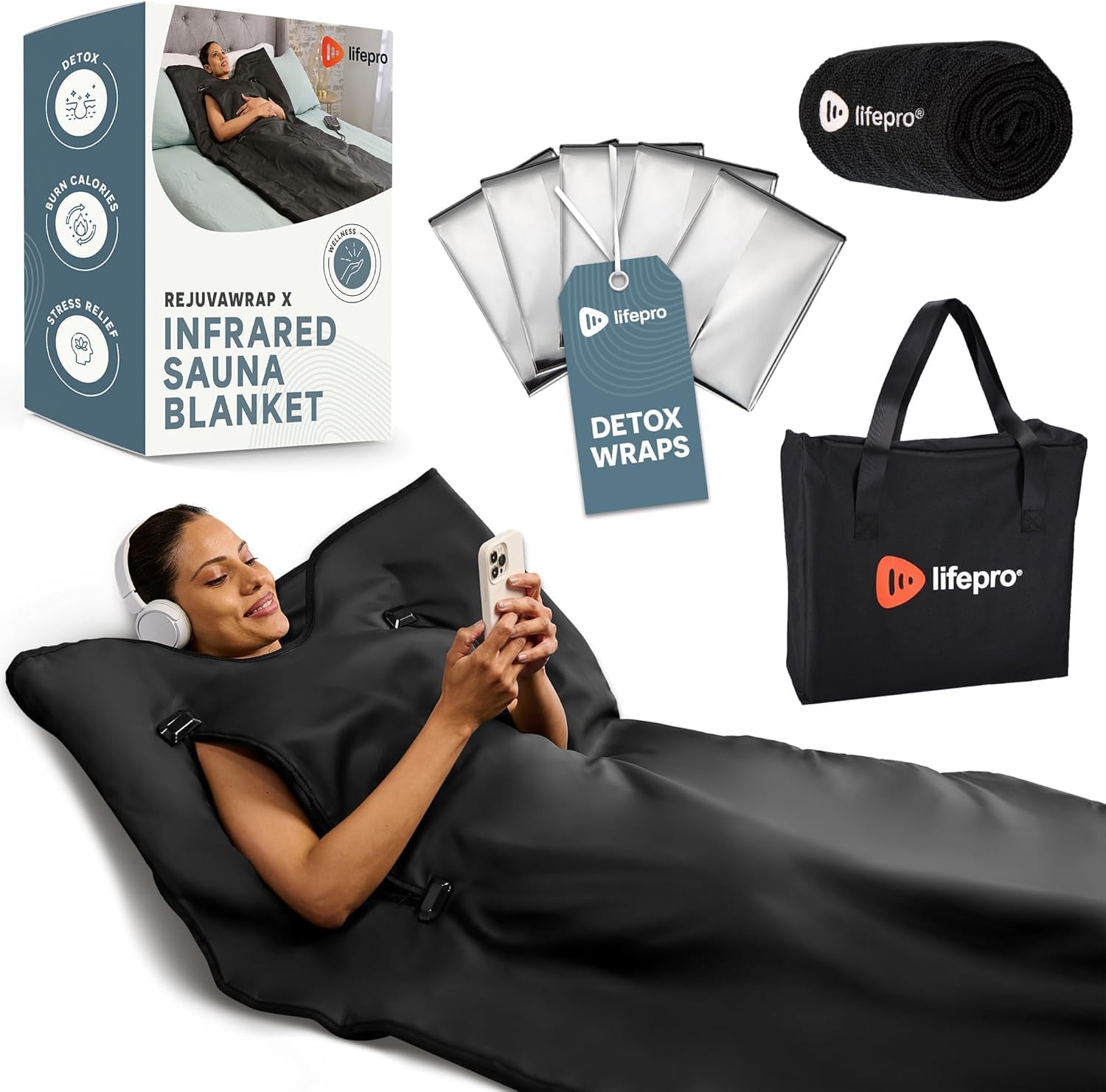 Lifepro Infrared Sauna Blanket for Detox and Relaxation