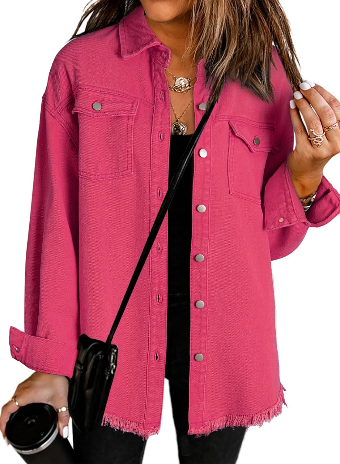 Dokotoo Women's Oversized Denim Jacket for Casual Fashion