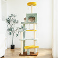 Sunflower Cat Tree Tower 65.5 in Multi-Level Cat Condo - Plush