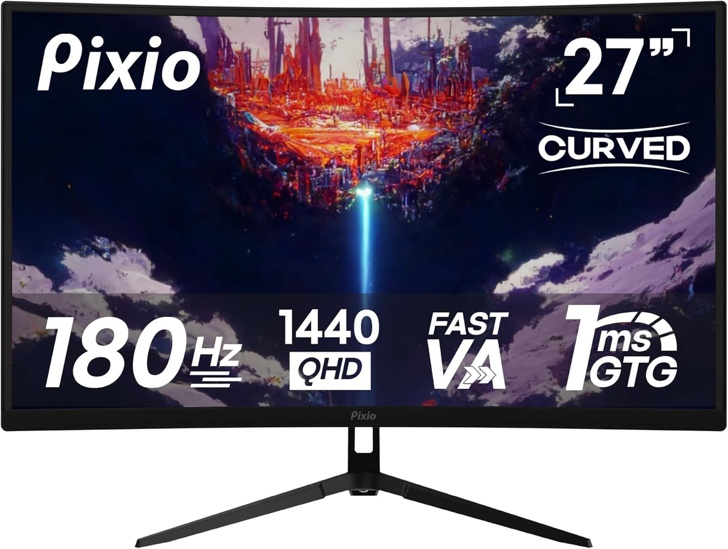 Pixio PXC278 Wave 27 inch Curved Gaming Monitor with 180Hz