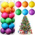 Christmas Ball Ornaments Neon Color Set (18 pcs, 3.15 in) - Bright