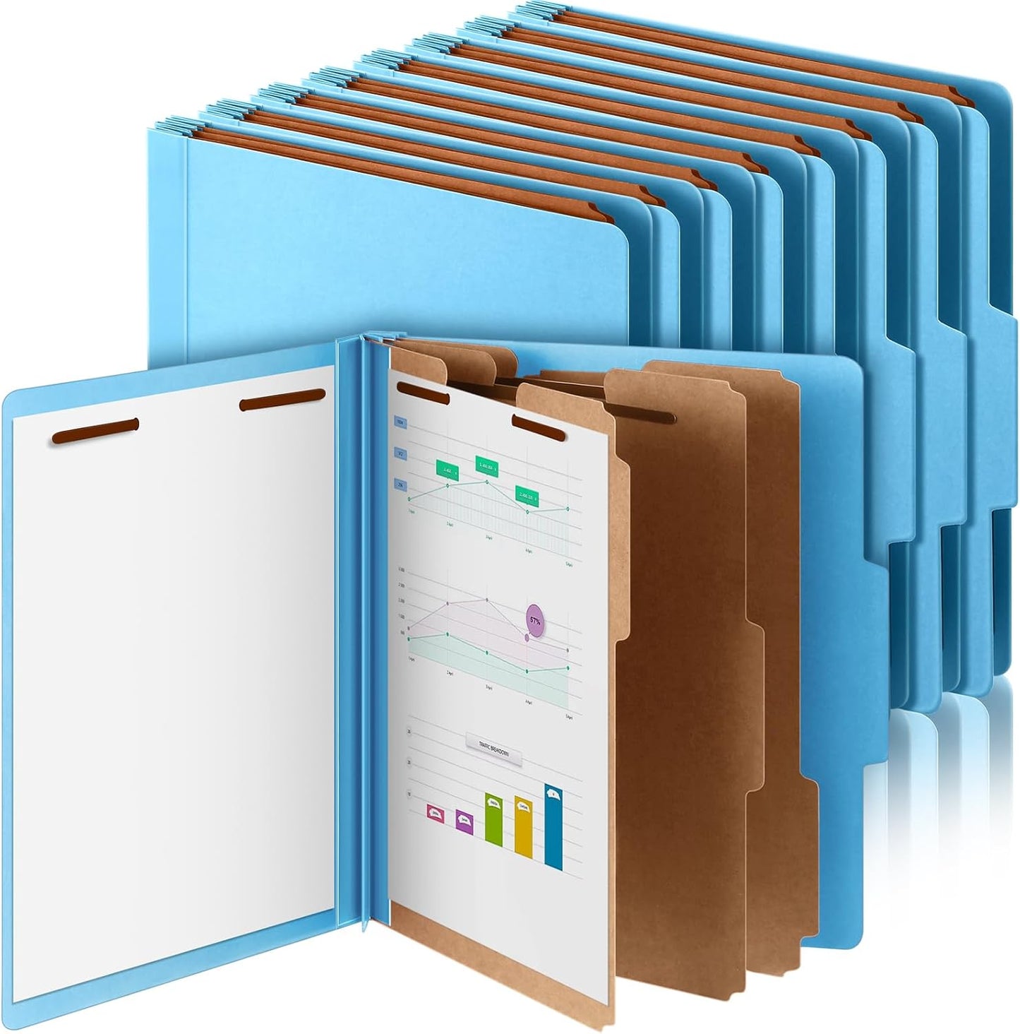 24 Pcs Classification Folders for Efficient Document Organization