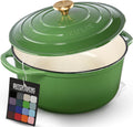 Zulay Kitchen 7.7 Quart Enameled Cast Iron Dutch Oven for Cooking