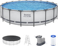 Bestway Steel Pro MAX 18 ft x 48 in Round Metal Frame Pool - Family