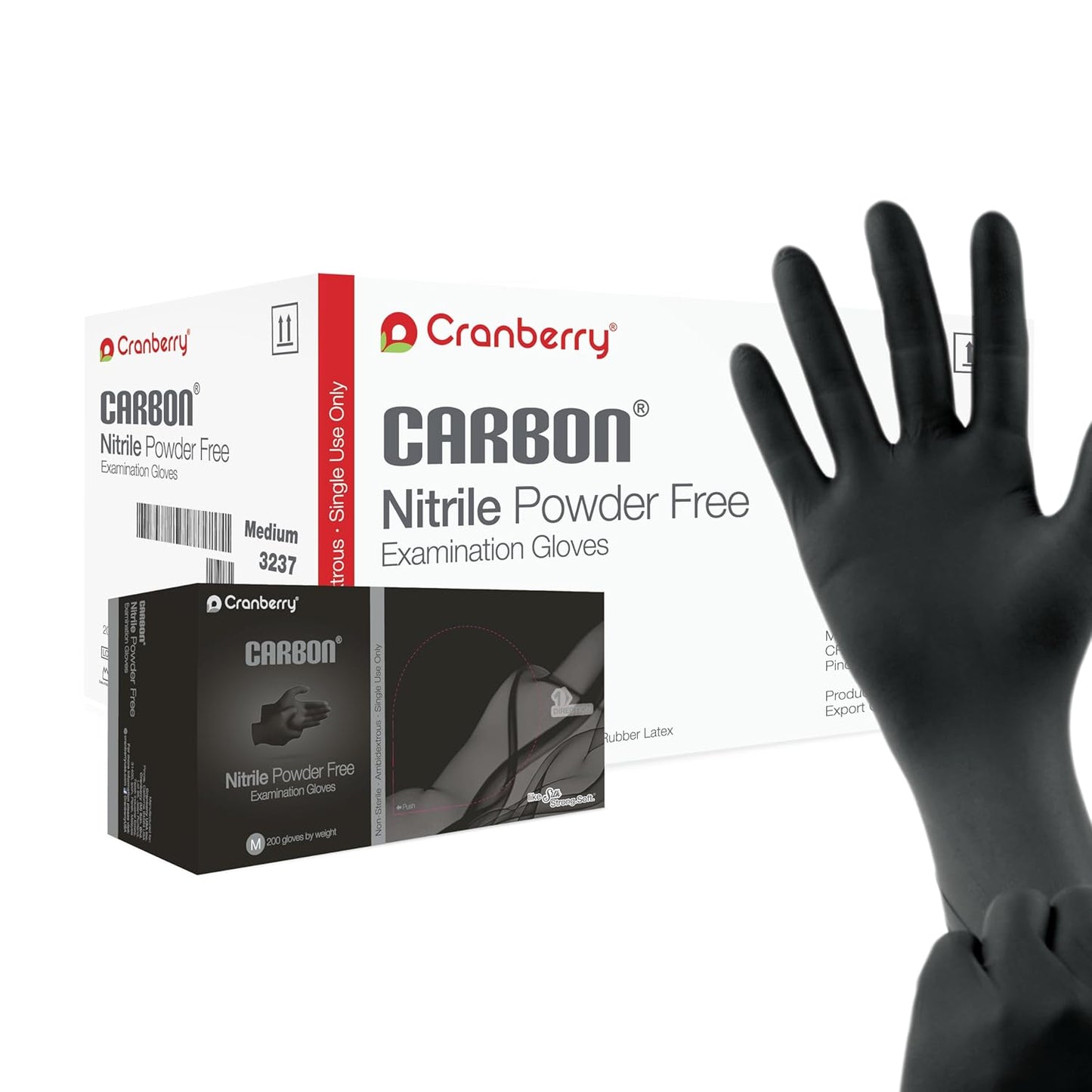Cranberry CR3237case Carbon Nitrile Exam Gloves for Professionals