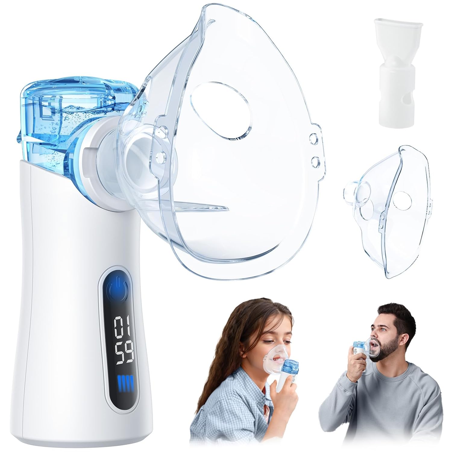 Portable Nebulizer for Adults & Kids with LED Interface