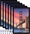 11x17 Picture Frame 6 Pack - Black Wall and Table Frames
