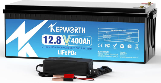 12.8V 400Ah LiFePO4 Battery for Trolling Motor and RV Use