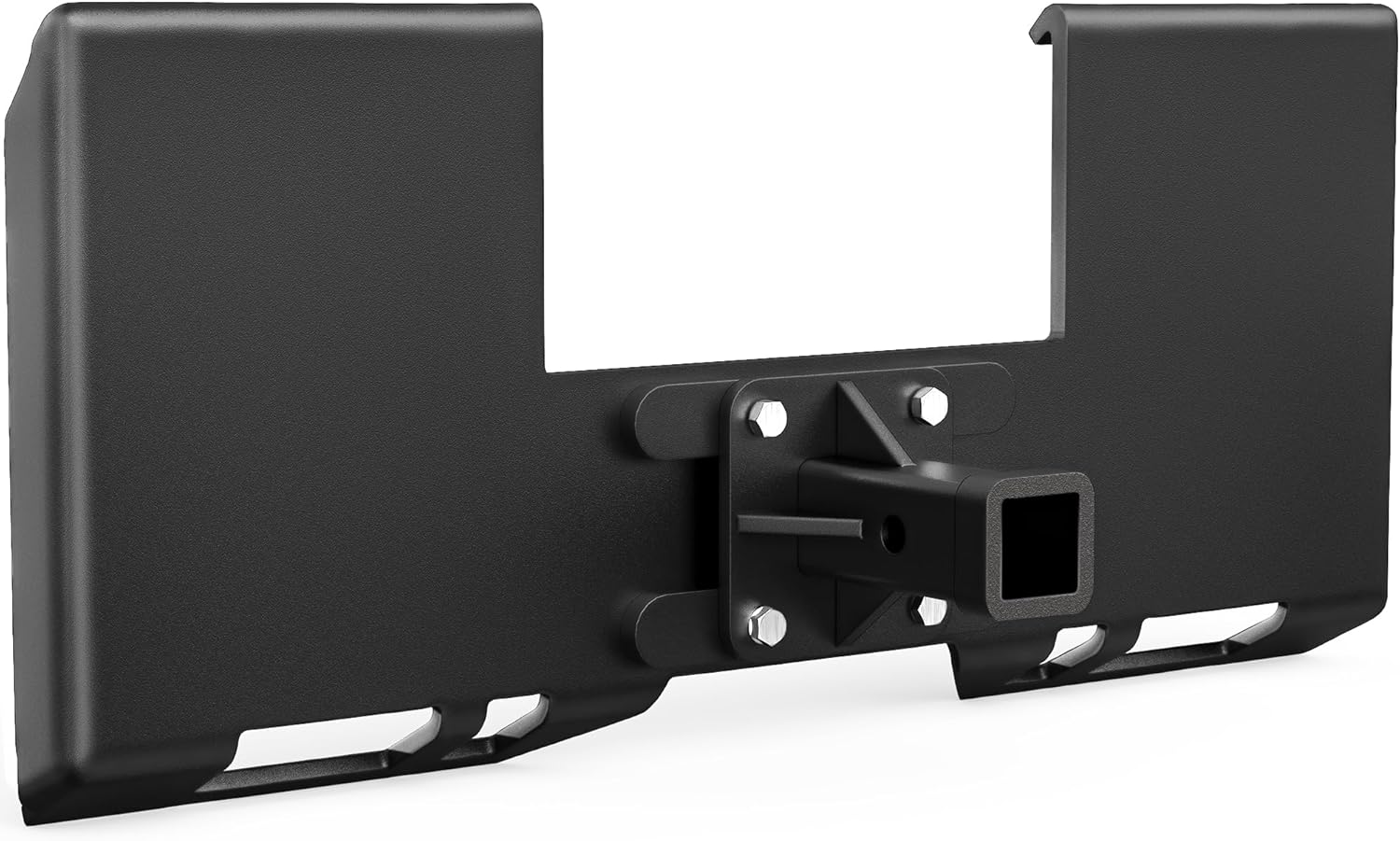 YITAMOTOR 3/8 Skid Steer Mount Plate with Removable Hitch
