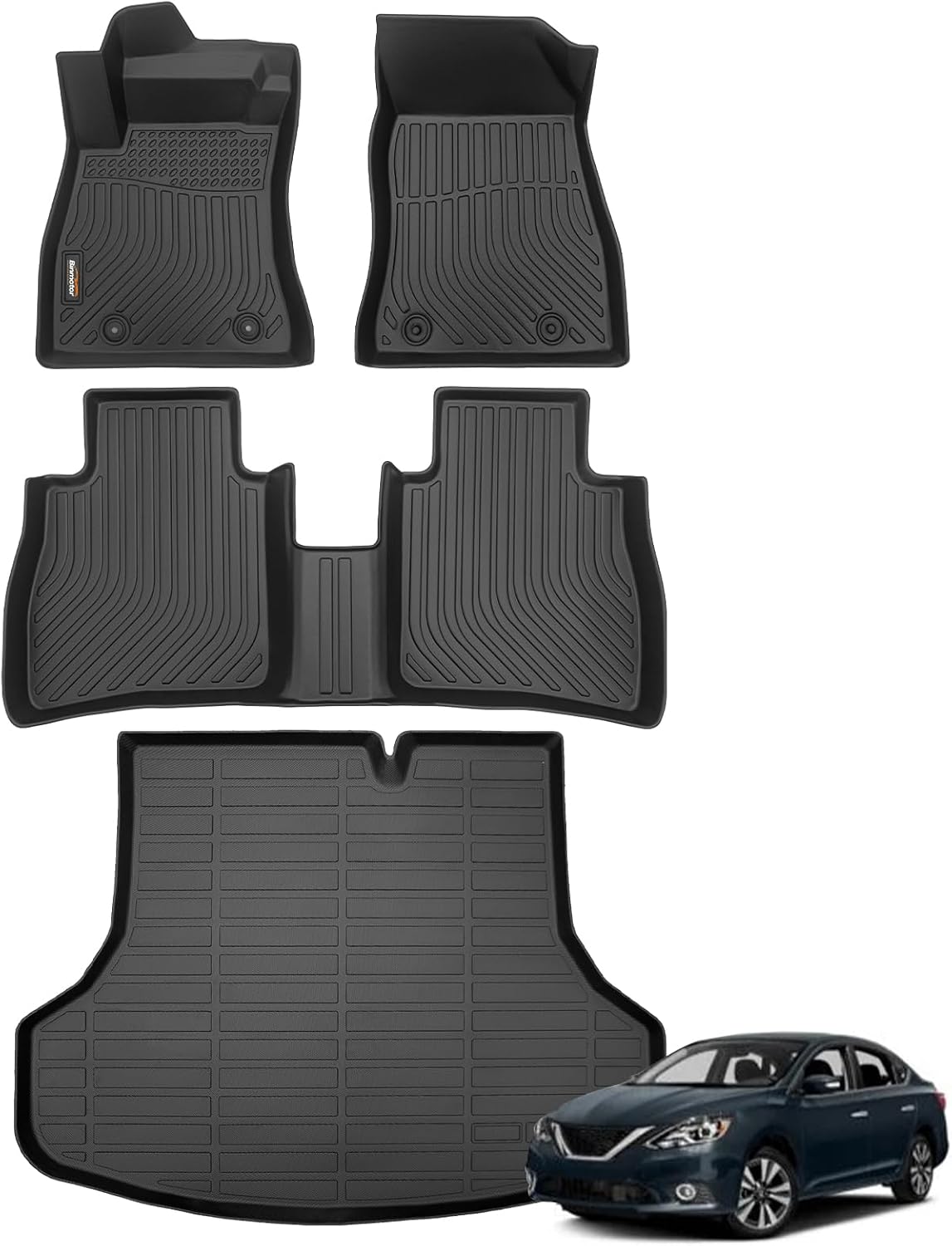Custom Fit All Weather Floor Mats for Nissan Sentra 2014-2019