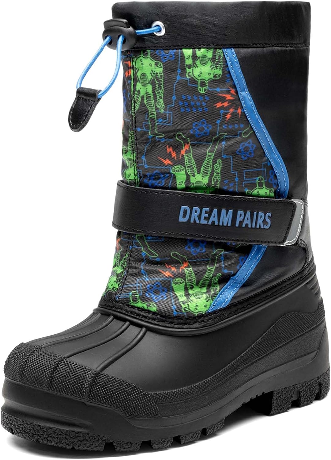 DREAM PAIRS Mid Calf Water-Resistant Winter Snow Boots for Kids
