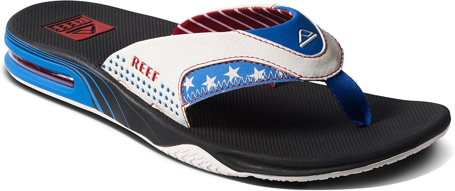 REEF Men's Fanning Flip Flops with Built-In Bottle Opener