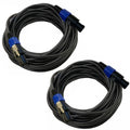 Professional 12 Gauge 50 Feet Speakon to Speakon Cables - Durable 50ft