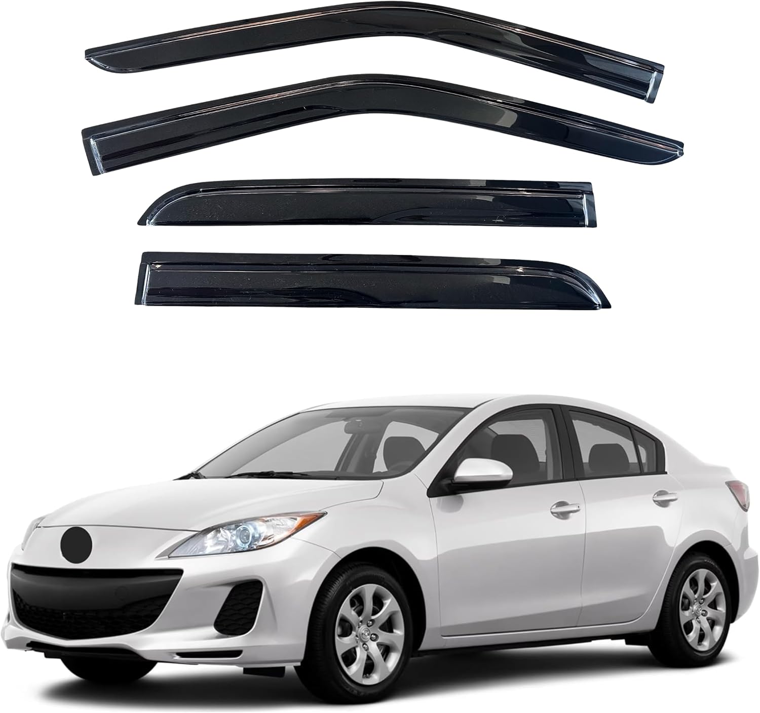 KPY Window Visor for Mazda 3 Sedan 2010-2013 - Rain Guard