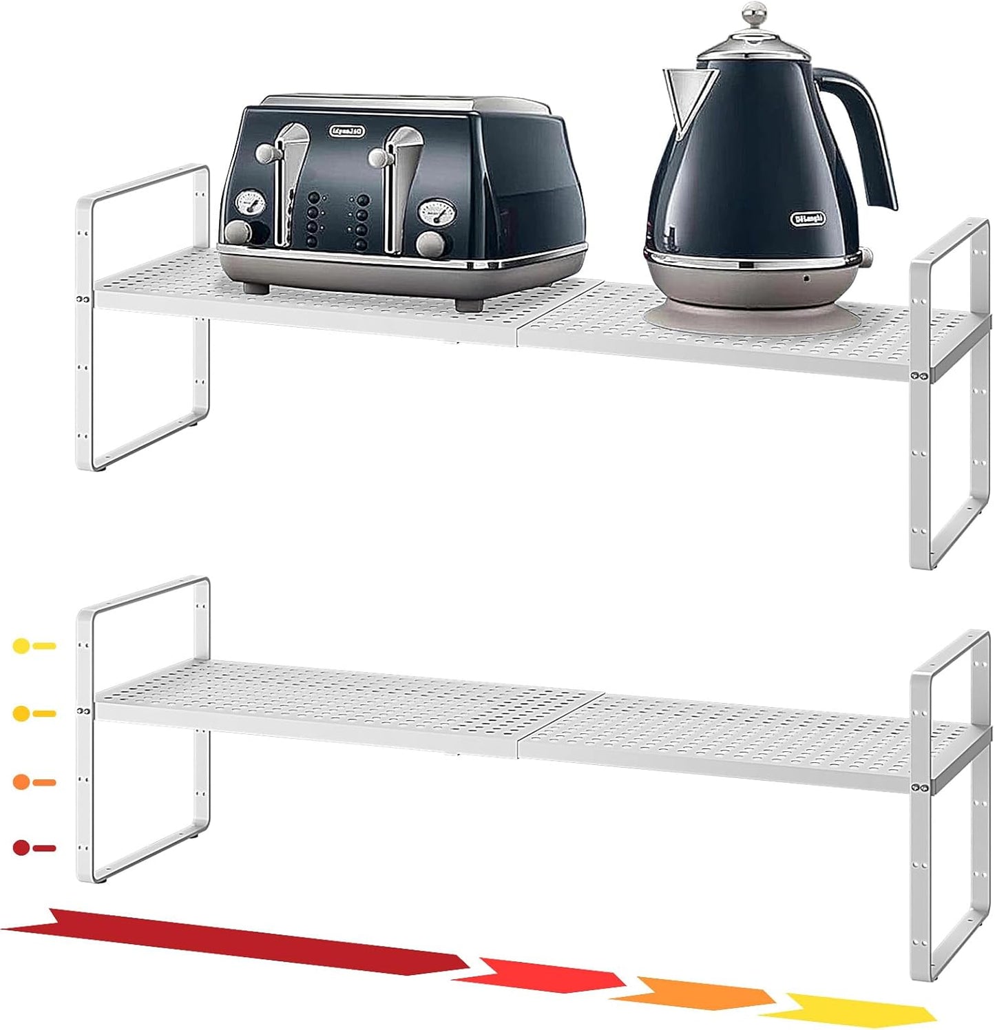 Expandable Shelf Organizer for Kitchen and Cabinet Storage Needs