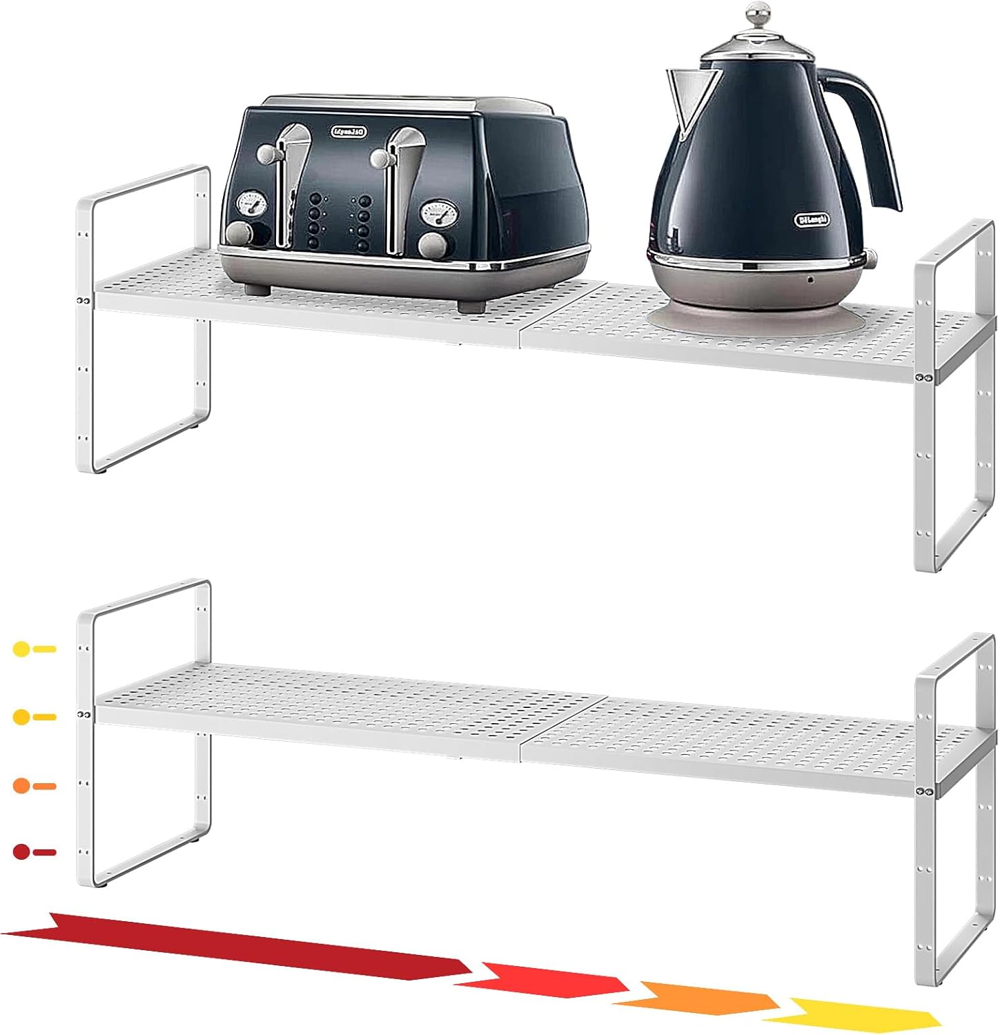 Expandable Shelf Organizer for Kitchen and Cabinet Storage Needs