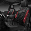 Bling Diamond Black Leather Car Seat Covers for 2 Front Seats