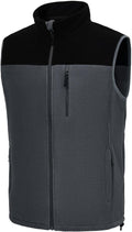 Men's Fleece Vest Full Zip Lightweight Outerwear - Warm, Packable