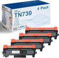 TN-730 Toner Cartridge Replacement 4-Pack - High Yield Black Toner
