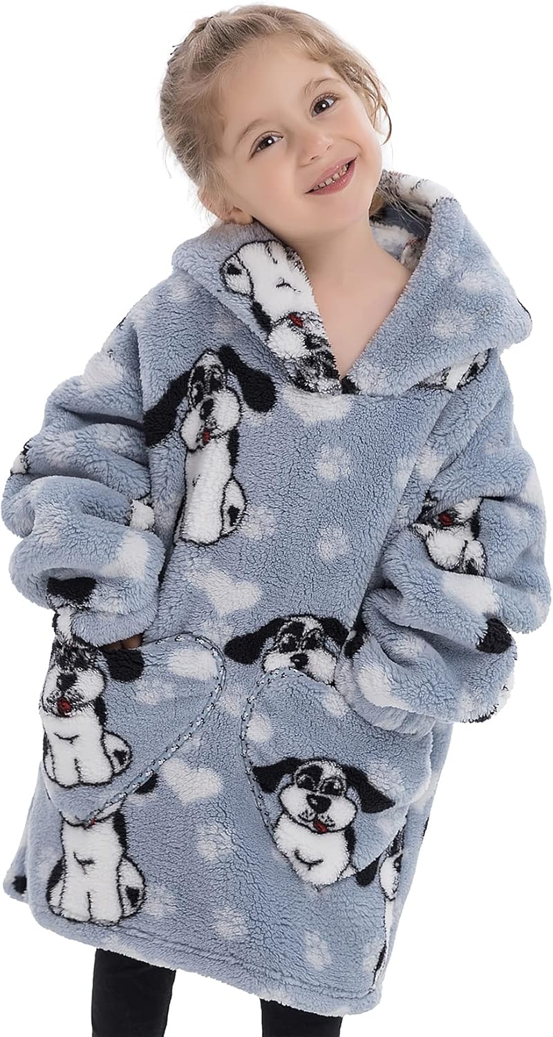 Cute Oversized Kids Hoodie Blanket by Century Star