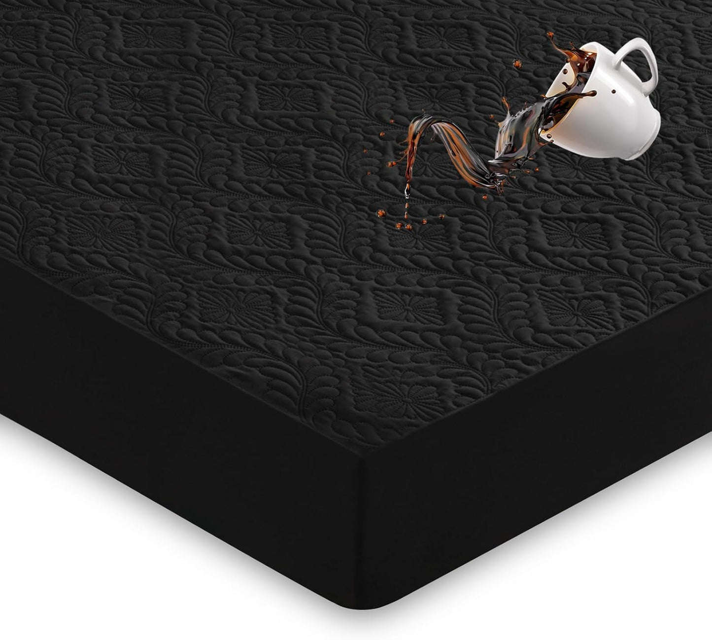 Sufdari King Quilted Waterproof Mattress Cover for Deep Pocket