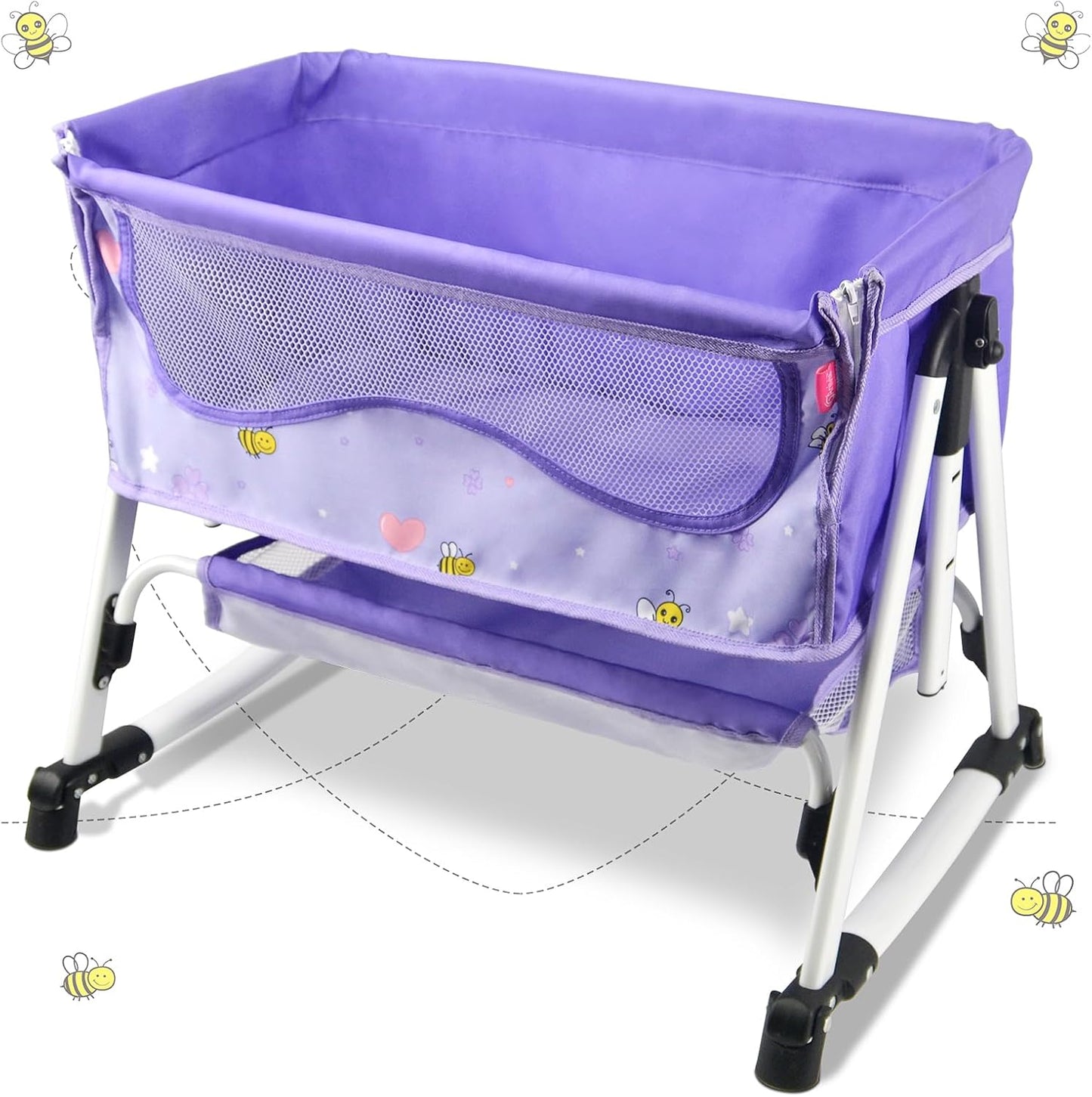 ANIVIA Doll Bed Furniture for 18 Inch Dolls - Crib & Swing