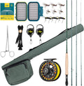 SF Fly Fishing Rod Combo Starter Kit for Beginners and Travel