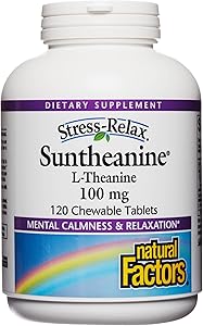 Stress-Relax Chewable L-Theanine 100 mg for Calmness & Relaxation