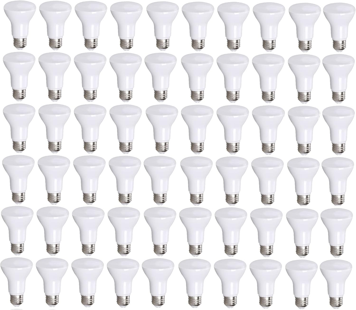 Bioluz LED BR20 Bulb 60 Pack - Energy Efficient Dimmable Light
