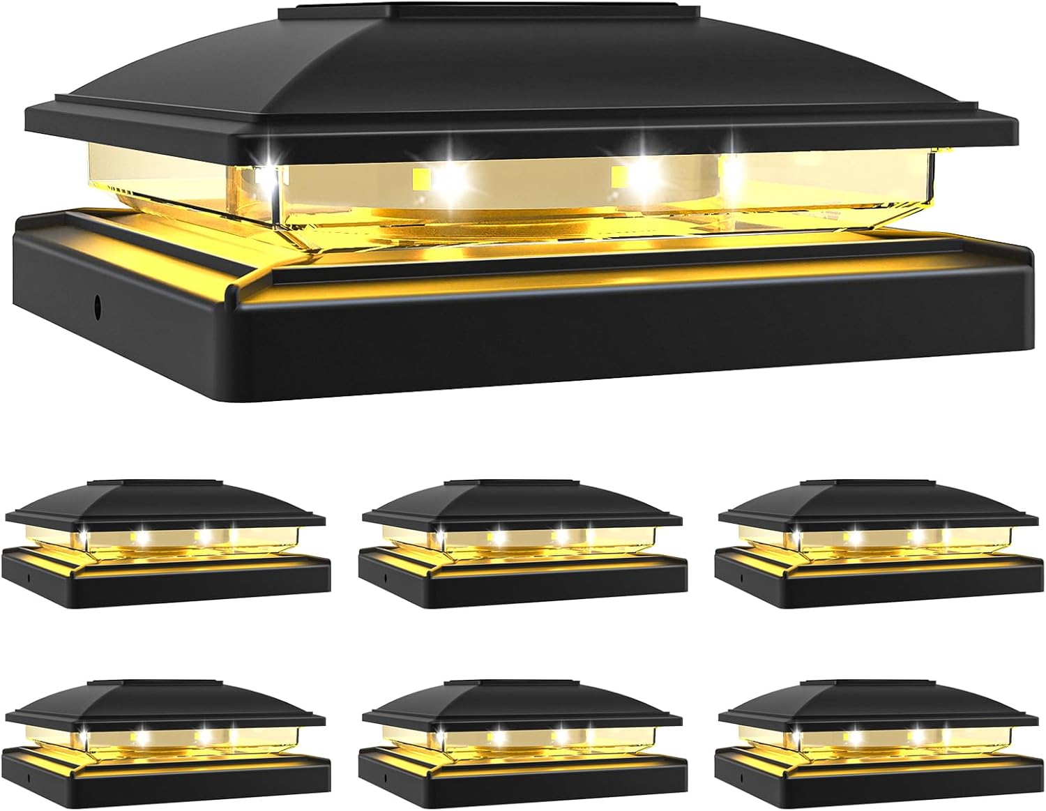 VOLISUN Solar Post Cap Light Outdoor for 4x4/5x5/6x6 Posts