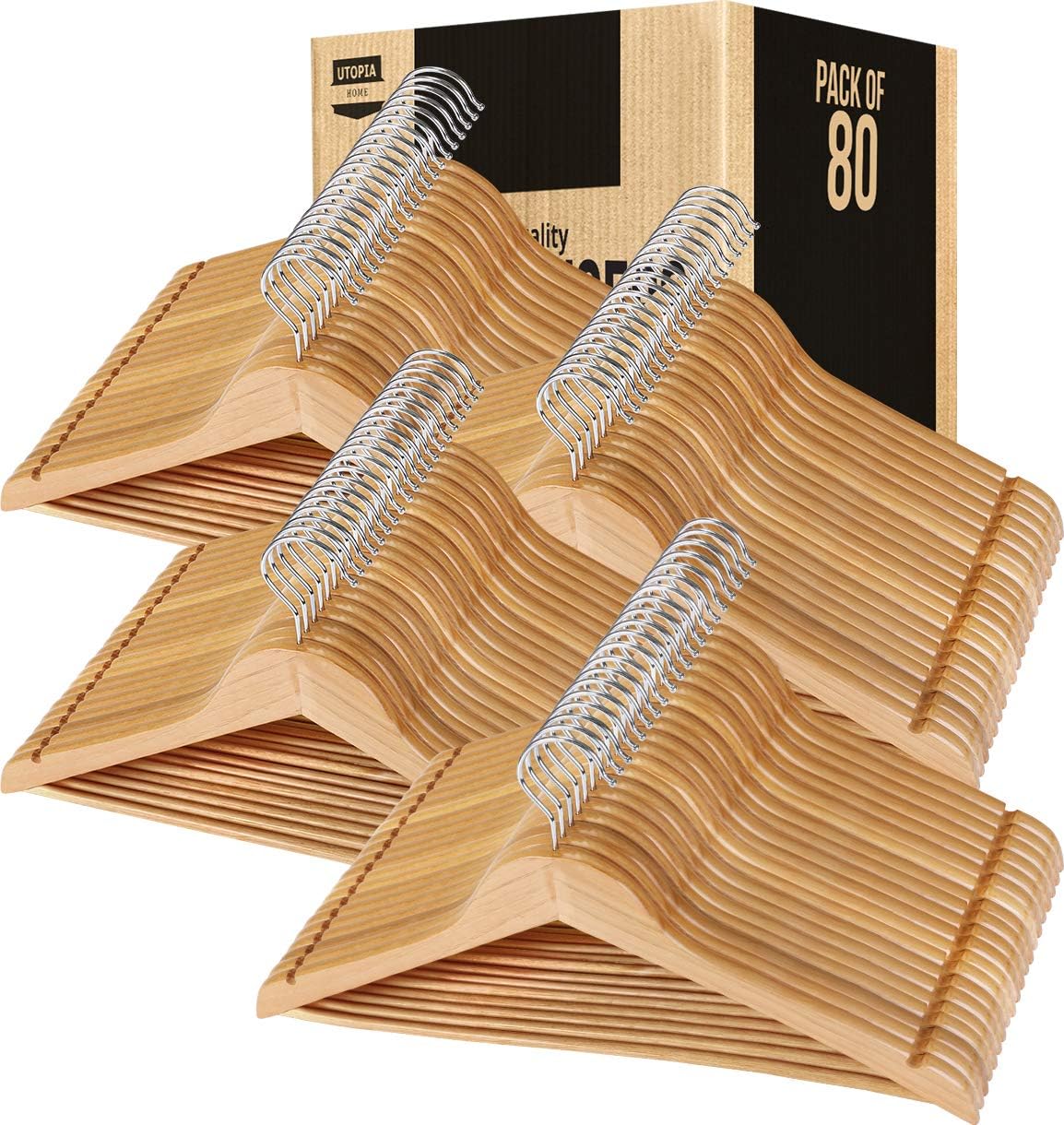 Premium Wooden Hangers for Closet Organization and Durability