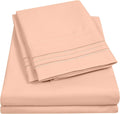 1500 Supreme Collection Queen Sheet Set Peach - Stay-In-Place Fit