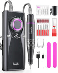 Electric Nail Drill Professional Kit Black - 45,000 RPM USB