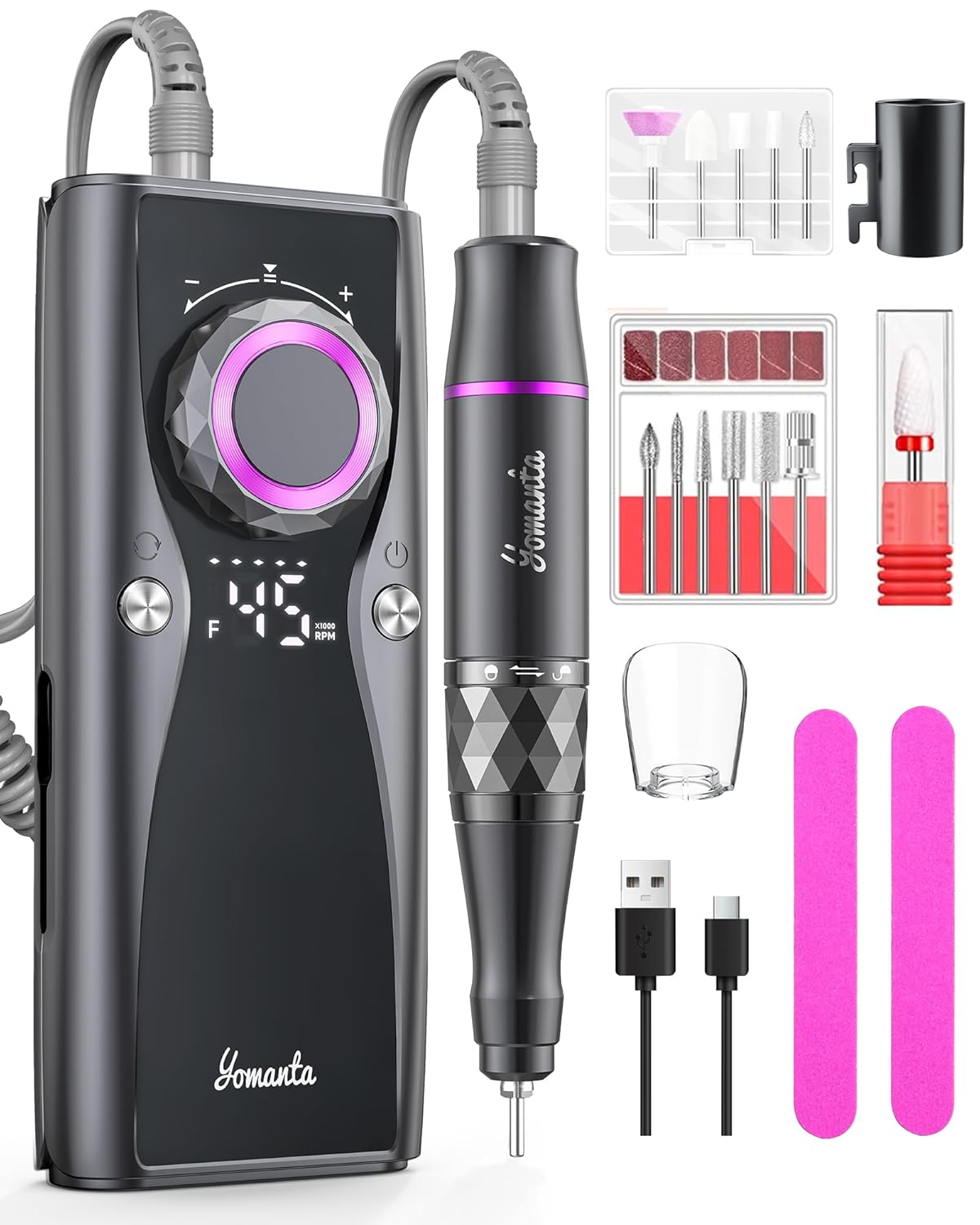 Electric Nail Drill Professional Kit for Salon and Home Use