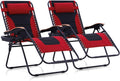 Zero Gravity Chairs Set of 2 - XL Oversized Patio Recliners