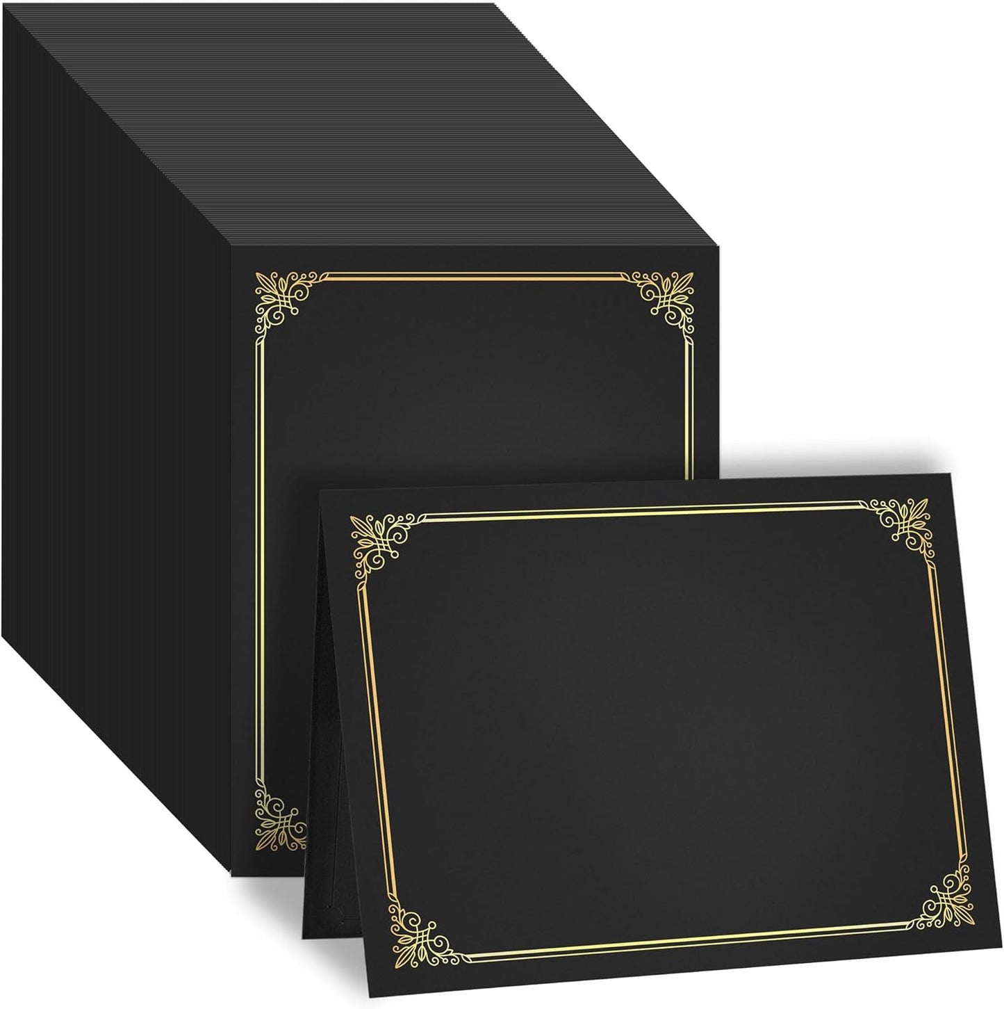 GNL Certificate Holders - Elegant Black Diploma Covers for Awards