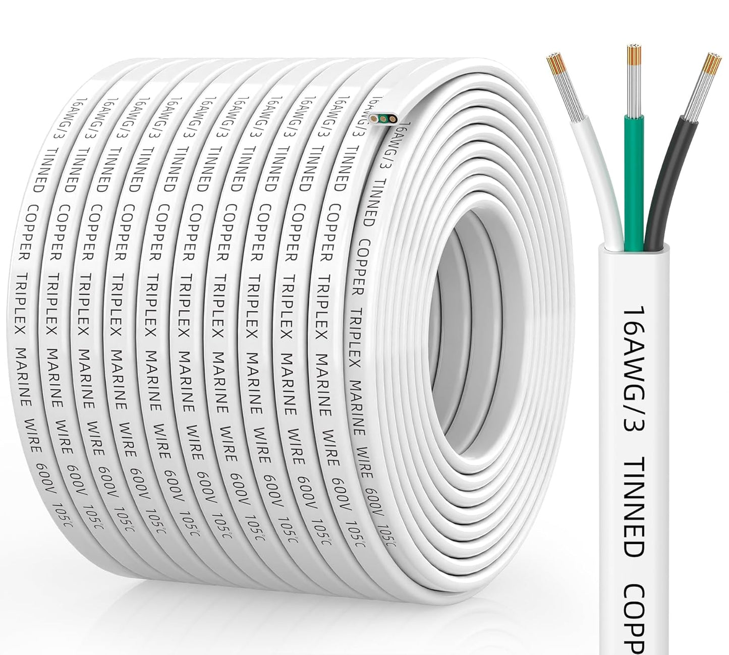 16 Gauge Marine Wire for Boats, RVs, Solar and More