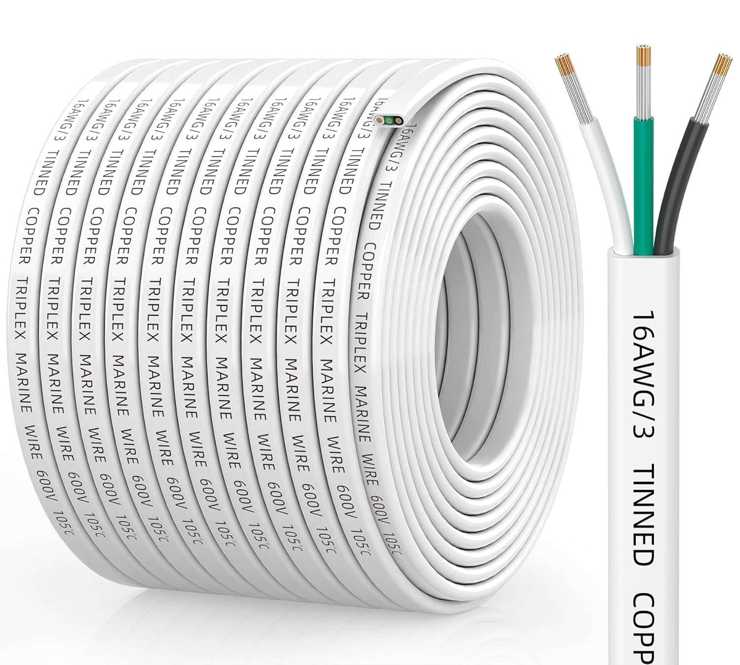 16 Gauge Marine Wire for Boats, RVs, Solar and More