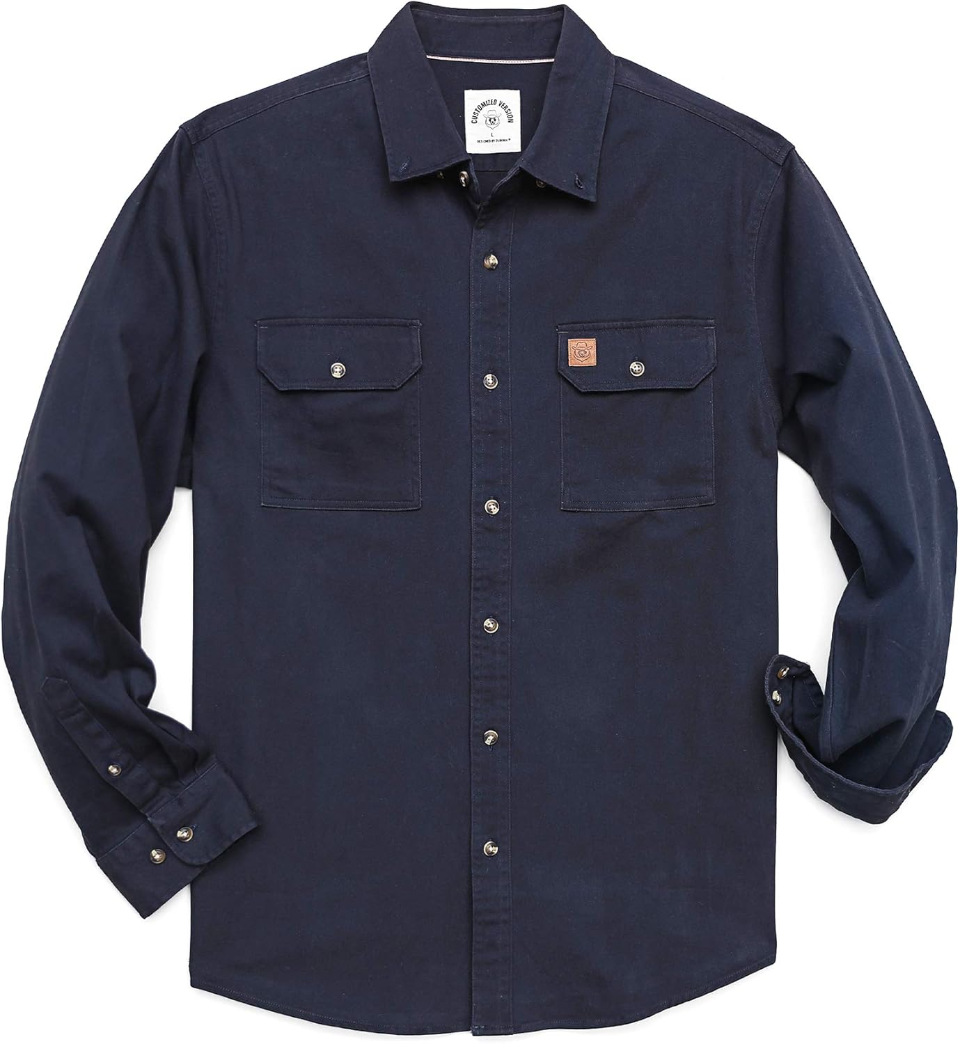 Dubinik Mens Long Sleeve Button Up Casual Work Shirt for Comfort
