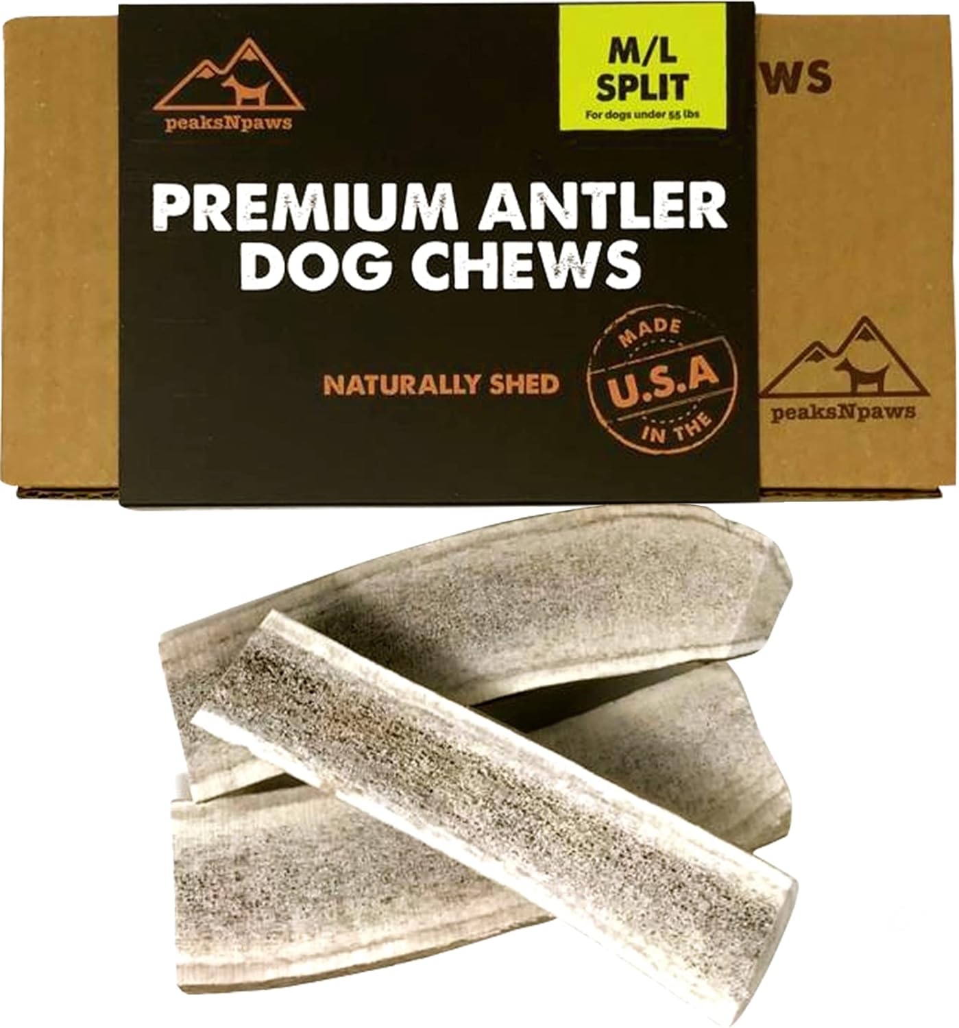 Premium All-Natural Split Elk Antlers for Dogs - Healthy Treat