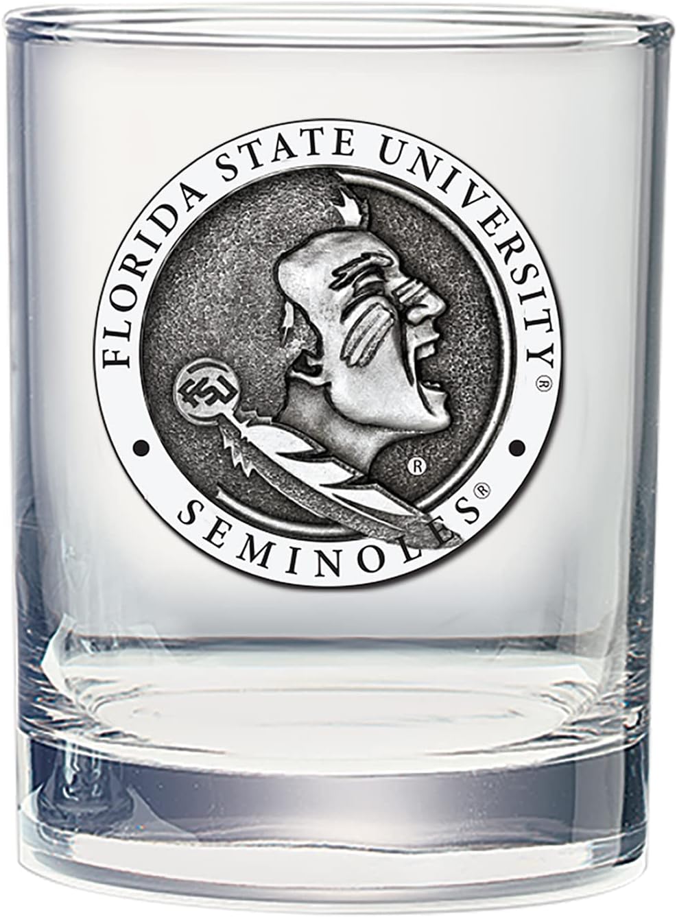 Heritage Pewter Florida State Double Old Fashion Glass 14 OZ