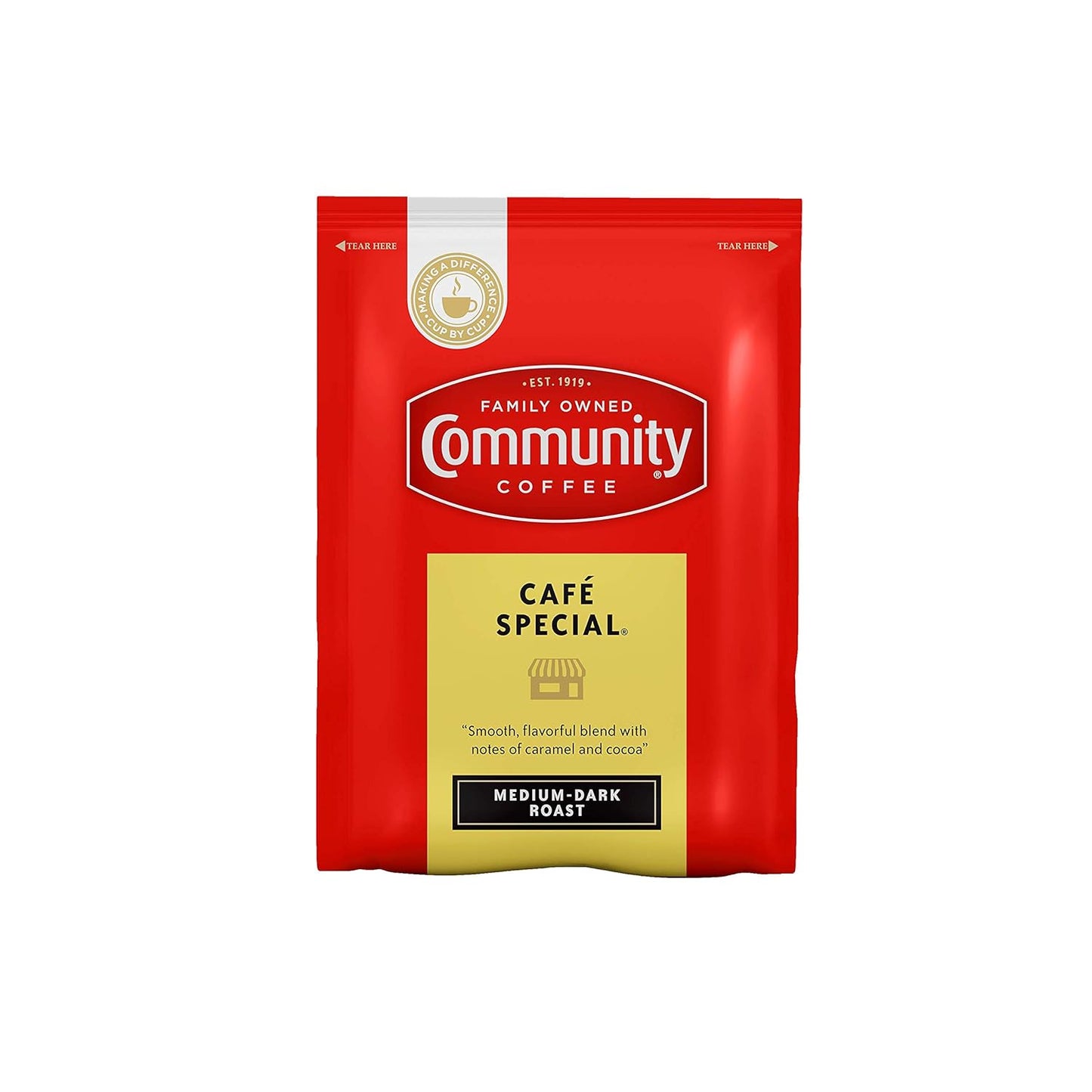 Community Coffee Cafe Special Medium Dark Roast Pre-Measured Packs