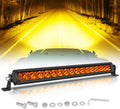 18 in Amber Light Bar Slim Single Row Driving Light - Storm Visibility