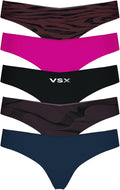 No Show Thong Underwear Multi Pack - Comfortable Invisible Fit