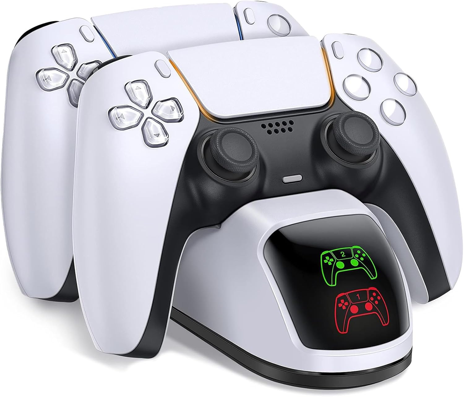 Fast Charge PS5 Controller Dock - Dual Stand, White
