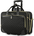 Rolling Laptop Bag Women - Underseat Carry On Briefcase with Wheels